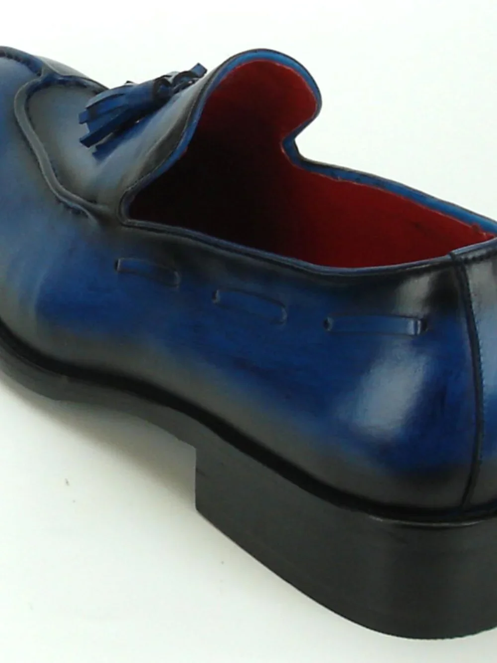 FI-8701 Navy Blue Leather Slip on with Tassel Fiesso by Aurelio Garcia